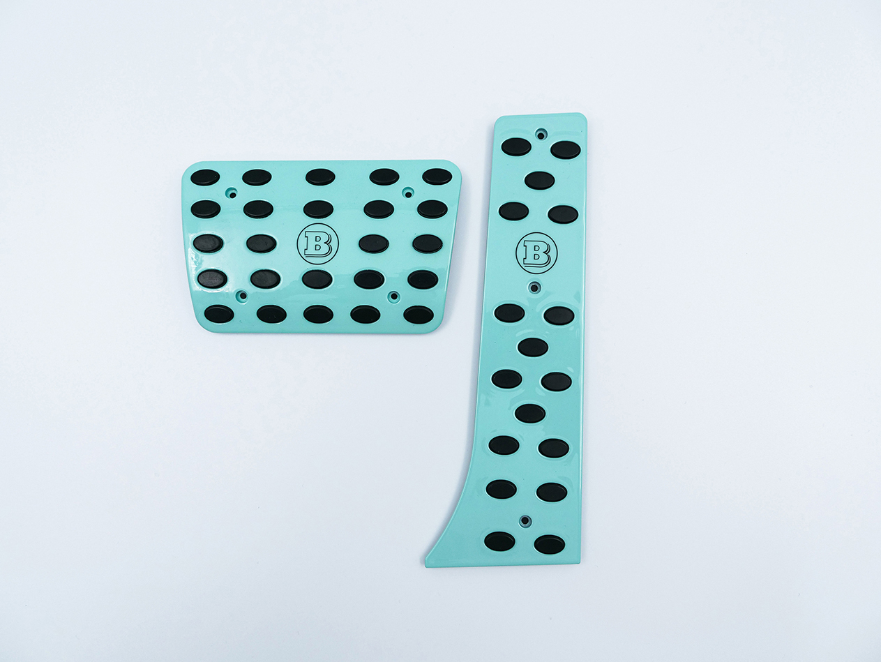 Mercedes G-Class W464 W463A Pedal Covers Set Tiffany Blue Brabus Style